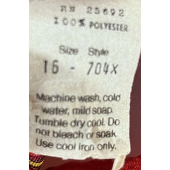 Vintage Hawaiian Muumuu Dress Red Tiki Ship Size 16 Polyester Lightweight - Picture 11 of 11